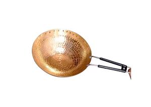 <b>Indian</b> Traditional Heavy Pure Copper Round Cooking Cookware Kitchen Utensil <b>Pots</b> & <b>Pan</b> for Gas Stove Cooking Use Fry <b>Pan</b> - Product Image 3