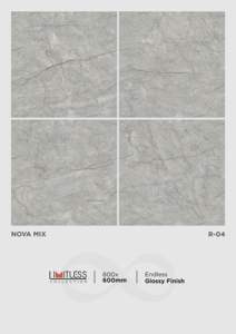 Tuiles vitrifiées élégantes de finition brillante de 600x600mm brique réfractaire moderne pour des intérieurs et des extérieurs d'hôtel installation adhésive facile - Product Image 2