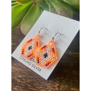 Navajo Multi-Stone & Sterling <b>Silver</b> Beaded <b>Dangle</b> Drop <b>Earrings</b> Handmade Artisan Jewelry - Product Image 4