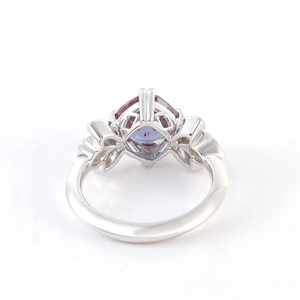 High Quality 925 Sterling Silver Purple Moissanite <b>Rings</b> VVS Moissanite Diamond <b>Ring</b> for <b>Men</b> Women High Quality Jewelry - Product Image 3