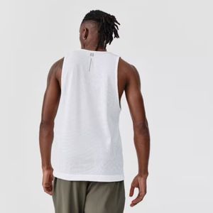 Camiseta sin mangas de punto de algodón y poliéster de secado rápido para hombre con logotipo personalizado Camisetas sin mangas de diseño suelto de verano Chaleco deportivo - Product Image 5