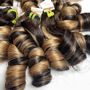 Extensions de cheveux bouclés rebondissants couleur tendance, mèches de cheveux humains couleur Piano Highlight, cheveux vietnamiens SDD, best-seller - Product Image 3