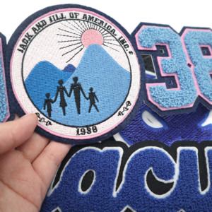 Blue <span class=keywords><strong>Jack</strong></span> e <span class=keywords><strong>Jill</strong></span> dal 1938 toppe in feltro di ciniglia per abbigliamento ferro personalizzato su Patch da ricamo - Product Image 3