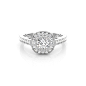 ทำขึ้นอย่างสวยงามน้ำหนัก0.90กะรัตฝังหนามเตยหินรัศมีเพชรที่ปลูกในห้องปฏิบัติการสำหรับฟังก์ชั่นชาติพันธุ์ - Product Image 4