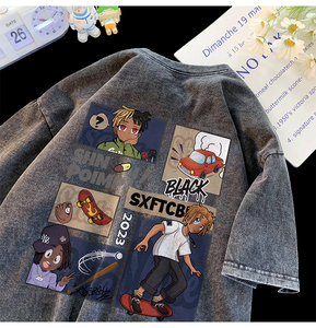 Customized Pattern <b>T</b>-<b>shirt</b> Men's Digital Printing Vintage Acid Wash <b>T</b>-<b>shirt</b> Men's Oversized <b>T</b>-<b>shirt</b> - Product Image 5