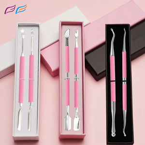 Empujador de Cutículas Profesional de Alta Calidad, Color Rosa, Acero Inoxidable, Marca Privada, Herramientas de Limpieza de Cutículas de Bahasa Pro - Product Image 5