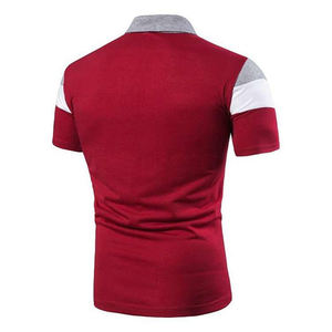 เสื้อโปโลผู้ชายแบบสั่งทำได้รับความนิยมผ้าใบสีทึบบริการ OEM - Product Image 2