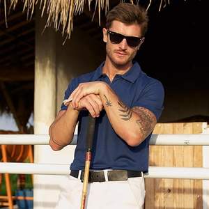 Polo à manches courtes pour homme NI-KE ADID-AS de haute qualité OEM, Dri-FI-T, bleu ciel, fabriqué en usine, dernier design avec manches courtes - Product Image 3