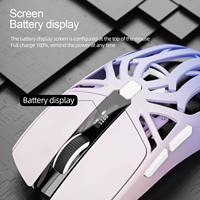 SMAILWOLF RS8 10000dpi Layar Berongga Tampilan Baterai Tri Mode Daya Tahan Lama Mouse Gaming Nirkabel E-sports