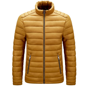 Chaqueta Acolchada con Capucha para Hombre, Otoño-Invierno 2024, Transpirable, de Secado Rápido, Cuello Mao, Estilo Urbano, Ligera, Tallas Grandes - Product Image 3