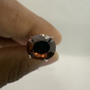 Zircon orange brunâtre à facettes fabrication de bijoux de haute qualité pierres précieuses à facettes ovale coupe pierres lâches importation - Product Image 6