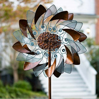 Tournesol en métal avec finition peinte résistante aux intempéries pour la décoration de jardin extérieur