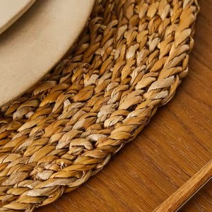 Exquisito Mantel Individual de ratán natural ecológico para boda manteles individuales tejidos redondos para placa de cargador de mimbre de fiesta hecho en Vietnam - Product Image 5