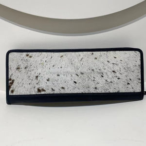 Boîte à bijoux de voyage en cuir repoussé à la main cheveux occidentaux sur peau de vache classique pays Western Buck point plat jeter boîte de rangement de bijoux - Product Image 4