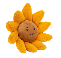 Nouvel Arrivage Porte-clés en peluche tournesol mignon, en coton PP écologique, fleur en peluche douce de taille personnalisée, jouet pour bébé, cadeau, vente en gros, OEM ODM
