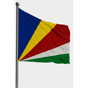 Customizable 3x5ft Polyester <b>Flag</b> with Digital Printing Outdoor Seychelles Pennant with Aluminum and Fiberglass <b>Pole</b> - Product Image 1