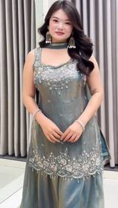 ชุดอัฟกานีปักลายสวยงาม คอลเลคชั่นแฟนซี 2024 ดีไซน์ดั้งเดิม สง่างาม ขายดีที่สุด ชุดปากีสถาน ซัลวาร์ กามีซ สำหรับงานปาร์ตี้ - Product Image 2