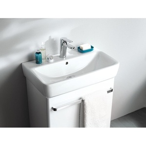 Lavabo Geberit RENOVA COMPACT 600x370mm Blanco con Orificio para Grifo y Desbordamiento - Product Image 5