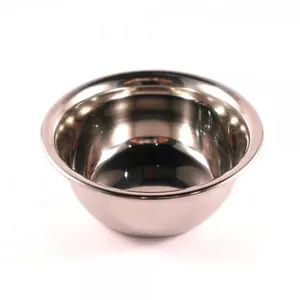 Aço inoxidável Shaving Bowl for Wet Shaving creme ou barbear sabão