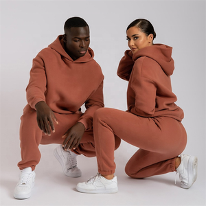 Conjunto de pantalones de chándal y Sudadera con capucha de dos piezas de algodón 100% de alta calidad para hombre, Sudadera con capucha de algodón pesado personalizada de 400Gsm, chándales para hombre - Product Image 3