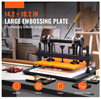 Machine à embosser manuelle en acier allié, personnalisable OEM, avec plaque d'embossage 14.2 X 10.2 et course de pression de 0.47, pour diverses applications