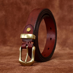 Ceinture en cuir de vachette vintage TEXLERA avec boucle à ardillon, écologique, largeur 2-4 cm pour hommes et femmes - Product Image 2