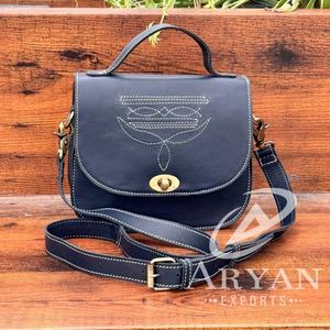 Alta calidad de cuero real estilo occidental bota Stich nuevo diseñador Sling Bag bolso gran oferta bohemio mujeres multiusos bolsos - Product Image 1