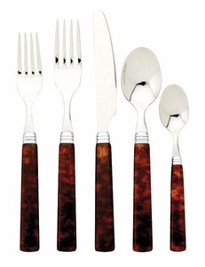 Ensemble de couverts en acier de haute qualité avec poignées en résine artistique conçues pour un confort de salle à manger élégant et une présentation quotidienne de table - Product Image 1