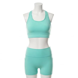 Haut de yoga en nylon et élasthanne extensible actif, respirant, ajustement flexible, vêtements de sport et de fitness pour adultes, fournisseur d'articles de sport en gros, usine - Product Image 3
