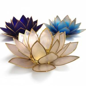 Wholesale Handmade Capiz Shell Lotus Flower Tealight Holder Purple <b>Pink</b> Mother Of Pearl <b>Candle</b> Holder For Home Decor & Gift Item - Product Image 5