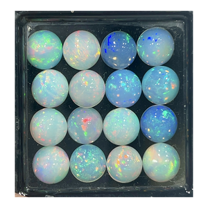 Ópalo Etíope Natural Blanco AAA de Alta Calidad, Cabujón de 8x8 mm, Calibrado, Joyería Fina, Piedras Preciosas Sueltas Ovaladas con Brillo Intenso - Product Image 1