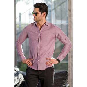 Chemises décontractées pour hommes PILIS, 100% coton, tissu popeline respirant, col montant, coupe classique pour le printemps et l'automne - Product Image 3