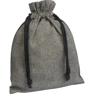 Sacche Sportive Warren in Cotone Riciclato con Coulisse, Borsa Promozionale Ecologica per Gadget Realizzata con Materiali Sostenibili - Product Image 2