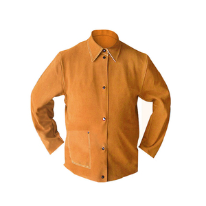 2025 alta calidad nuevo estilo vaca Split cuero soldadura chaqueta Equipo de Trabajo Industrial Venta caliente chaqueta de soldadura de cuero - Product Image 3