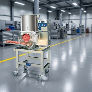 Ligne <span class=keywords><strong>de</strong></span> transformation alimentaire utilisant un presse-patties <span class=keywords><strong>pour</strong></span> la préparation <span class=keywords><strong>de</strong></span> plats rapides dans une cuisine centralisée - Product Image 1