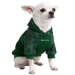 Sudadera con Capucha para Perro con Estampado de Camuflaje Forestal, Sudadera de Forro Polar Suave para Mascotas, Sudadera Cálida y Acogedora para Invierno, para Perros Pequeños y Medianos - Product Image 1