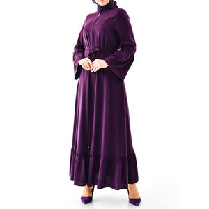 Venta al por mayor de lujo transpirable Abaya vestidos de las mujeres ropa islámica con diseño Abaya mujeres musulmanas vestido - Product Image 3