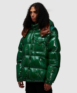 Chaqueta Acolchada con Capucha y Cierre de Cremallera con Botones para Hombre, Chaqueta Acolchada Extremadamente Cálida para el Invierno - Product Image 2