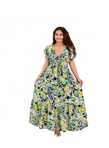 Vestido de seda acampanado de diseño vintage respetuoso con el medio ambiente, talla libre, sencillo, elegante, informal, estilo informal, cintura Natural, servicio OEM - Product Image 4