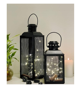 Fábrica al por mayor Ramadán Decoraciones Metal Marroquí Vela Linterna Decorativa Portavelas Lámpara para el hogar y la decoración de bodas - Product Image 3