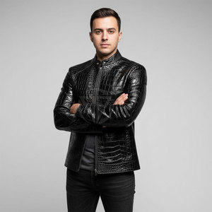 Chaqueta de Invierno de Cuero con Grabado de Piel de Vaca, con Logotipo Frontal, Ecológica, Transpirable y de Ajuste Cómodo - Product Image 3