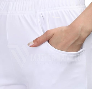 Vente chaude Femmes Survêtement Logo Personnalisé Tissu En Coton Respirant Deux Pièces Sportswear Jogging Costume En Gros - Product Image 3