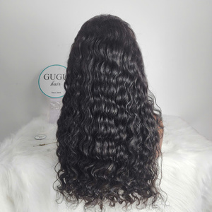 26 pouces 100% perruque de cheveux humains vietnamiens bruts vague profonde 13x6 frontale longue longueur Double dessiné Transparent direct Vietnam vendeur - Product Image 4