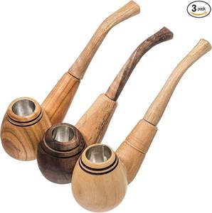 Pipa de Fumar de Madera con Acabado Liso para un Fumar Suave, Pipa de Fumar de Madera Tradicional para un Estilo de Fumar Vintage - Product Image 3