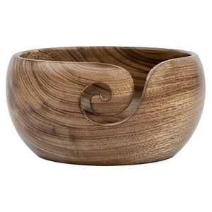 Hot Selling High Quality Mango Wood for <b>Knitting</b> and Crocheting Wooden Yarn <b>Bowl</b> Handmade - Product Image 6