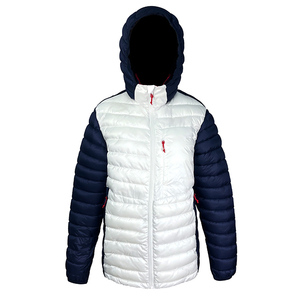Veste d'hiver en duvet pour hommes en gros manteau nouveau Design col rabattu fermeture éclair coton matériel - Product Image 1