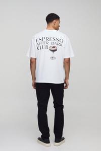 Camiseta de calle de algodón 2025 de gran tamaño para hombre 100%, calidad superior personalizada, estampado de hilo teñido largo 240GSM Espresso Martini DTG - Product Image 3