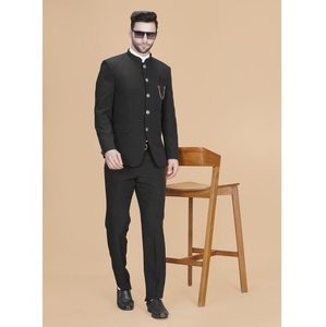 Costume Classique Noir 2 Pièces pour Hommes, Fournisseur Direct d'Usine, Idéal pour les Réunions de Bureau, les Soirées et les Événements, Disponible au Meilleur Prix - Product Image 1