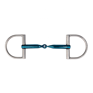 D Ring Snaffle Single Articulado Pinch Menos con Cuero 17mm - Product Image 4