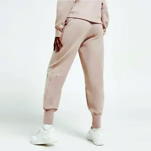 Private Label 72% Cotton 28% Polyester <b>Black</b> Women Tech Fleece Tracksuit Brown Full <b>Zip</b> <b>Hoodie</b> Wholesale in Bulk - Product Image 3